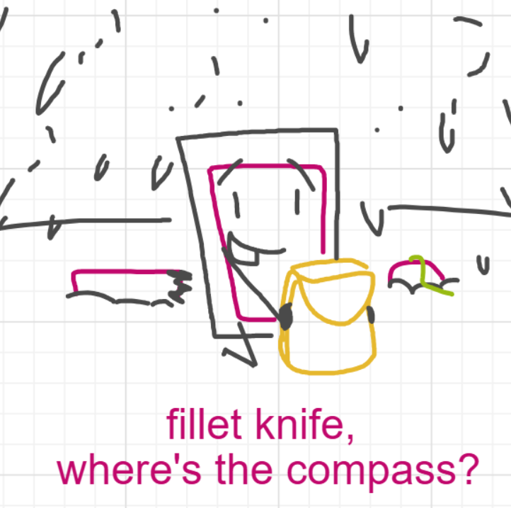 A panel from I've Been Everywhere, Man, episode nine of the Board Boards object show by Furretwalk/WalkingFurret.